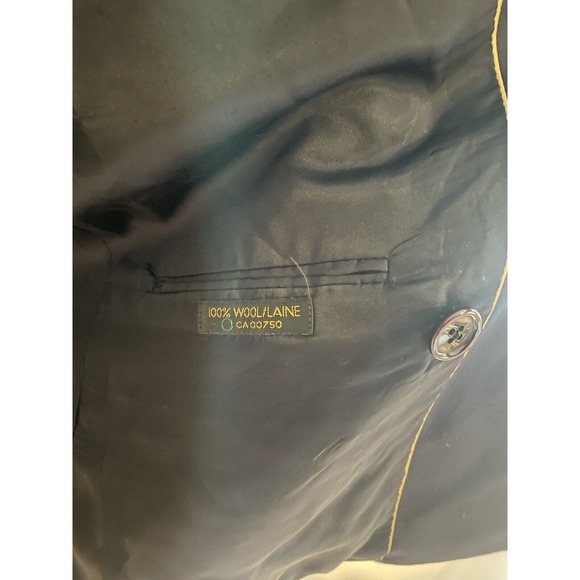 Suit coat with Order Of The Garter buttons Honi Soit Qui Mal 100% Wool 23x19 M - Picture 7 of 11